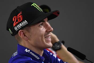 Maverick Viñales bei der Pressekonferenz