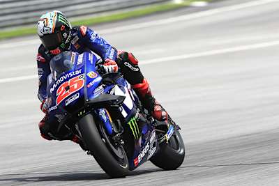 Maverick Viñales mit dem neuen Aero-Paket von Yamaha in Sepang 2018