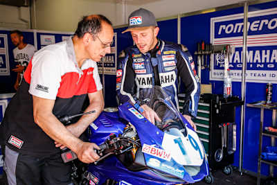 Diegeo Romero und Kevin Wahr (v.li.) grübeln