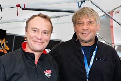 Ralf Waldmann (li.) und Matthias Moser planen für die IDM SuperNaked 2016