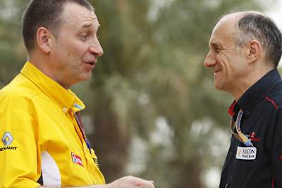 Renault-F1-Technikchef Rob White mit Toro-Rosso-Teamchef Franz Tost