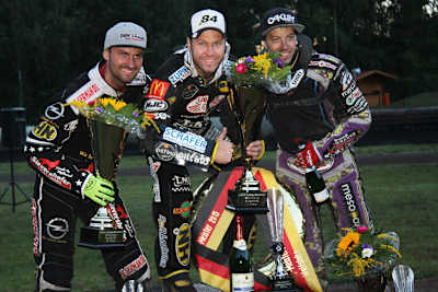 Die deutschen Top-3: Kevin Wölbert, Martin Smolinski und Tobias Busch (v.l.)