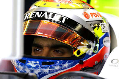 Pastor Maldonado absolvierte die 100 Kilometer im neuen E22