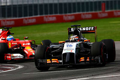 Nico Hülkenberg kann Fernando Alonso hinter sich halten