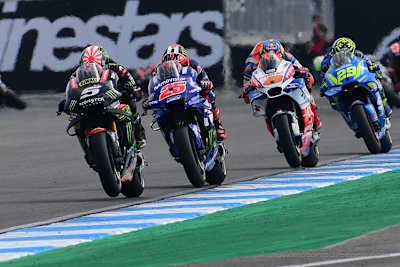 Im Rennen: Zarco (5) vor Viñales, Miller und Iannone