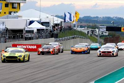 An der Spitze: Der Mercedes-AMG GT4 vom Mann-Filter Team HTP-Winward