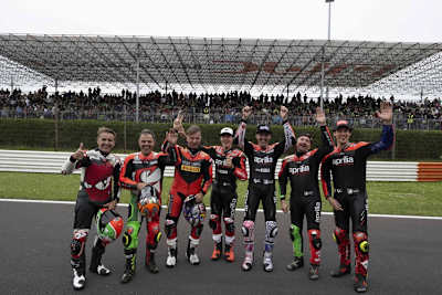 Die fans hatten viel Freude mit den Aprilia-Stars