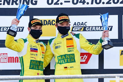 Starke Saison: Julien Apothéloz (li.) und Luca Trefz vom Mann-Filter Team HTP-Winward