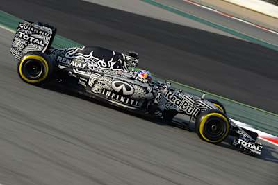 Daniel Ricciardo 2015 mit einem Red Bull Racing-Renner in Tarnfarben