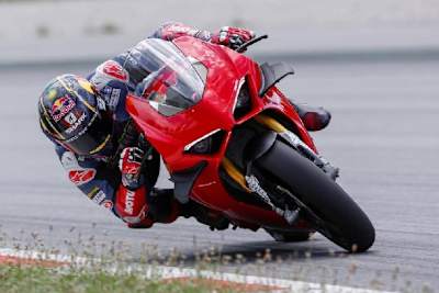 Johann Zarco in Barcelona auf einer Ducati Panigale V4S