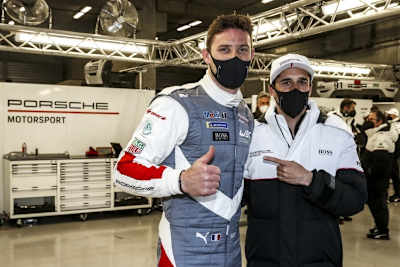 Neel Jani (re.) zusammen mit Kevin Estre