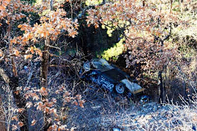 Der Ford Puma Rally1 nach dem Crash von Craig Breen