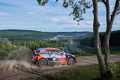 Heimsieger Thierry Neuville oberhalb von Spa Francorchamps