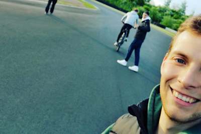 Dominic Schmitter schaut sich schon mal in Most um