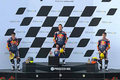 David Muñoz, Pedro Acosta, Daniel Holgado (vlnr.)