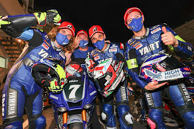 Das siegreiche Team YART Yamaha: Hanika, Kainz, Canepa und Fritz (vlnr.)