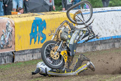 Ein böser Moment für James Shanes im August 2019 in Eenrum