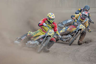 Christian Hülshorst bei der DM in Vechta vor Marcel Dachs und Timo Wachs