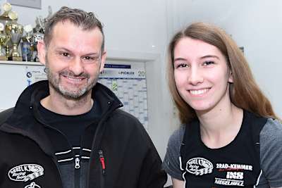 Nachwuchstalent Lena Kemmer mit Papa Herbert