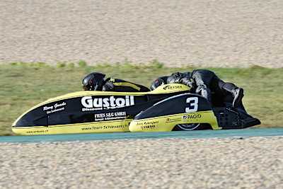 Schlosser/Fries auf ihrer Gustoil-Sidecar-Racing-LCR Yamaha