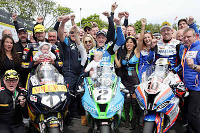 Die Top-3 der letzten Sionr-TT: Conor Cummins, Dean Harrison, Peter Hickman (vlnr.)
