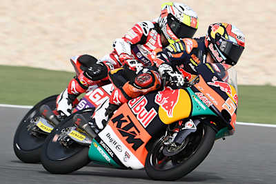 Bis zu seinem Sturz mischte Jaume Masia (5) munter mit