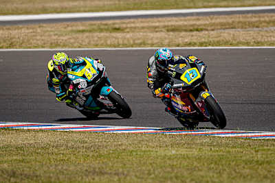 Celestino Vietti (13) musste sich des aufmüpfigen Fermin Aldeguer erwehren