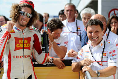 Marco Simoncelli und Fausto Gresini 2011