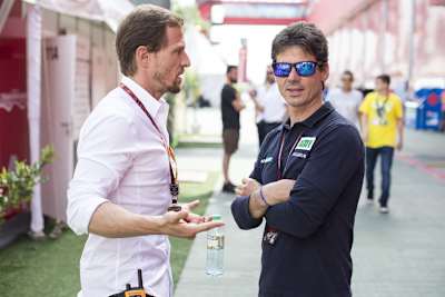 Alex Criville im Gespräch mit Sete Gibernau