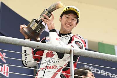 Ai Ogura auf dem Podium von Austin