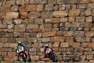 Cal Crutchlow und Aleix Espargaró 2019 in Aragon