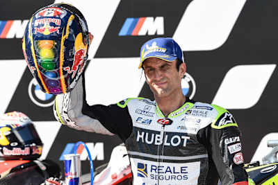 Die Chakren sind auf dem Helm von Johann Zarco gut zu erkennen