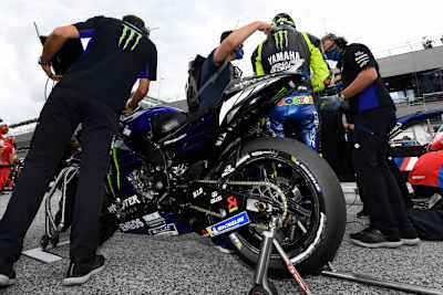 Valentino Rossi: Der Hinterreifen im Fokus