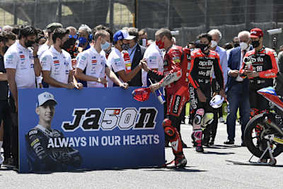 Die Nummer 50 von Jason Dupasquier verschwindet aus der Moto3-Klasse