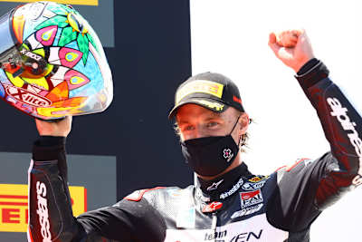 Chaz Davies feierte seinen ersten Podestplatz 2021 in Estoril