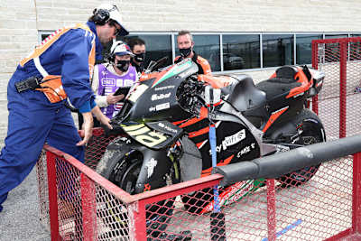 Aleix Espargaró beförderte seine Aprilia in Austin bereits vier Mal ins Kies