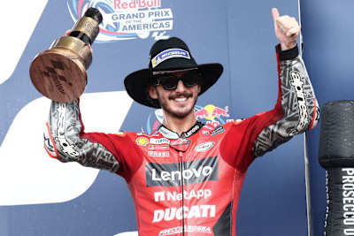  Pecco Bagnaia freute sich über den Podestplatz