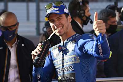 Die Freude war groß: Joan Mir startet am Sonntag von Position 3