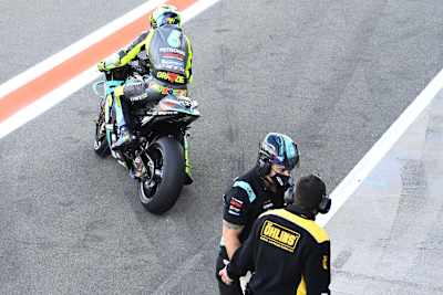 Valentino Rossi bestritt in Valencia sein letztes Warm-up