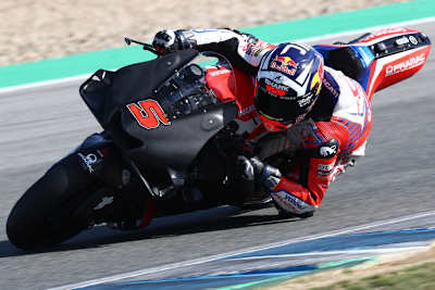 Johann Zarco auf der Ducati beim Test in Jerez