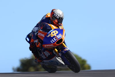 Aron Canet fühlt sich in Portimão und auf der Kalex wohl