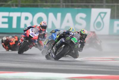 Viel Gischt in der Anfangsphase: Morbidelli vor Mir und Martin