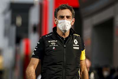 Daniel Ricciardo und Renault-Teamchef Cyril Abiteboul