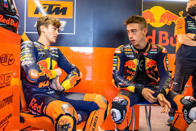 Das 2021-Moto3-Fahrerduo von Aki Ajo: Masia und Acosta (rechts)