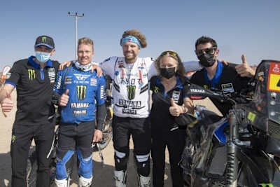 Auch die Deutsche Andrea Mayer hat einen Anteil am Yamaha-Erfolg bei der Rallye Dakar