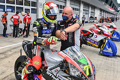 Spielberg: Domi Aegerter mit Jürgen Lingg