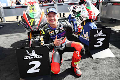 Der Schweizer Dominique Aegerter musste sich in Le Mans letztlich mit dem vierten Platz begnügen 