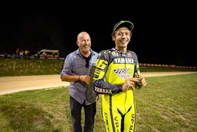 Auf der Ranch: Alberto Tebaldi und Valentino Rossi