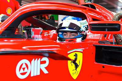 Giuliano Alesi am 25. Januar 2021 im Ferrari