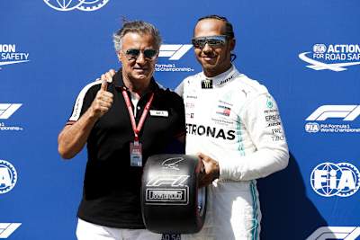 Jean Alesi 2019 mit Lewis Hamilton